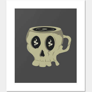 Cool skull coffee cup Posters and Art